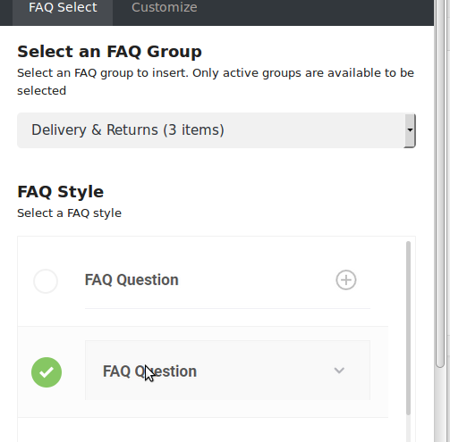 Adding faq with classic editor