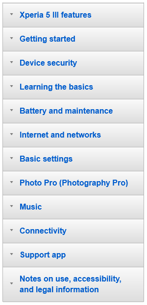 Content grouping example