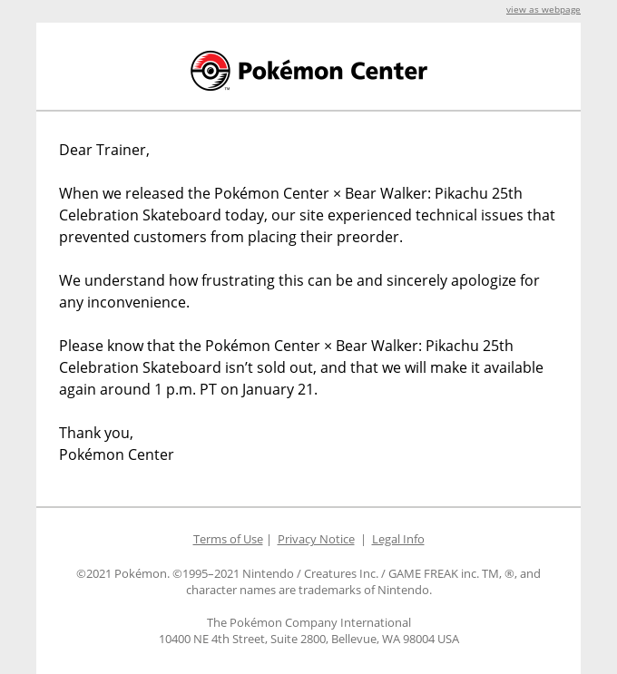 Example of a calm apologetic customer email