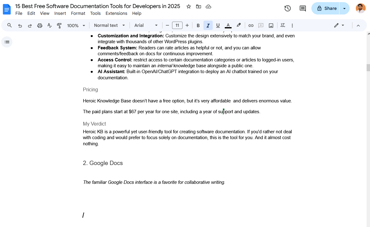 Googledocs herothemes Google docs