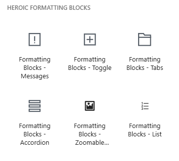 Heroic kb blocks for documentation