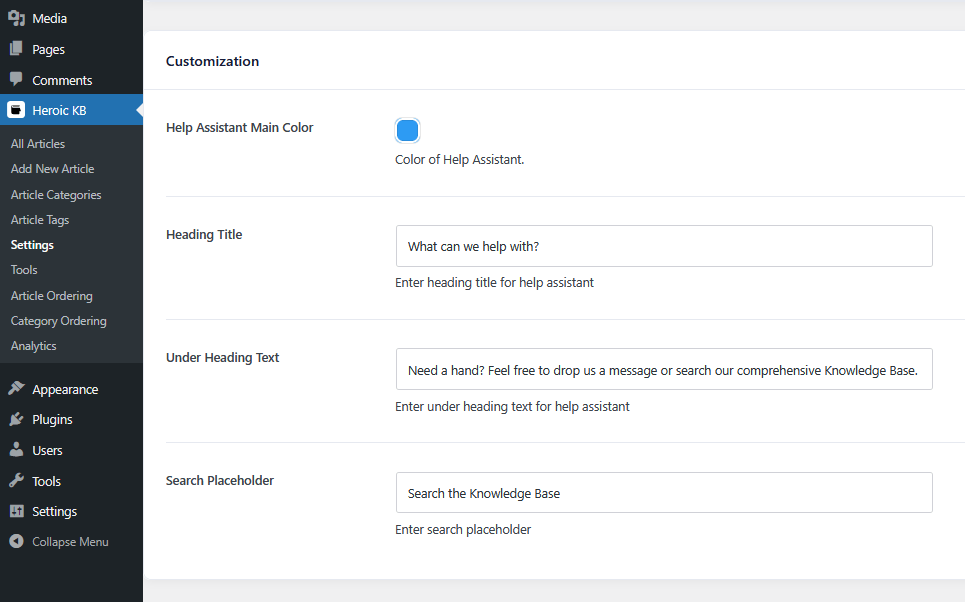 Heroickbsbasiccustomizationsettings herothemes Heroic kb's basic customization settings