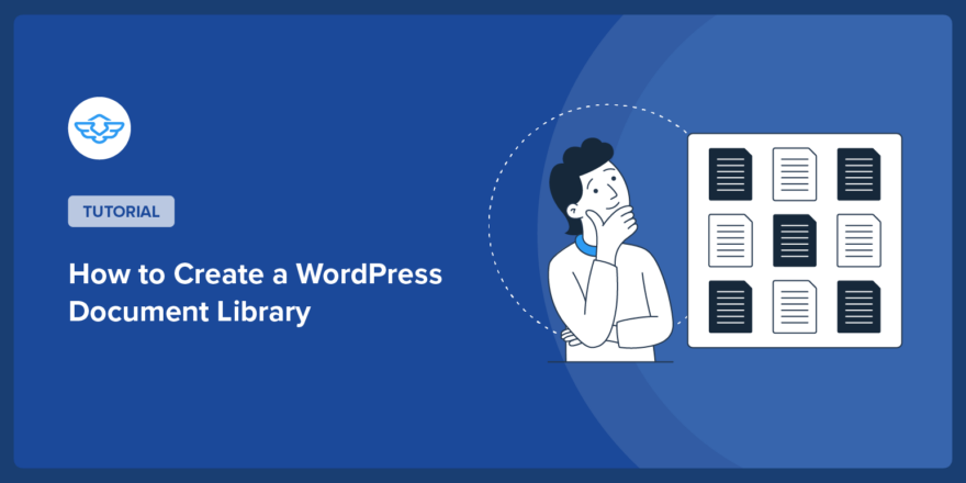 featured image for how to create a WordPress document library guide
