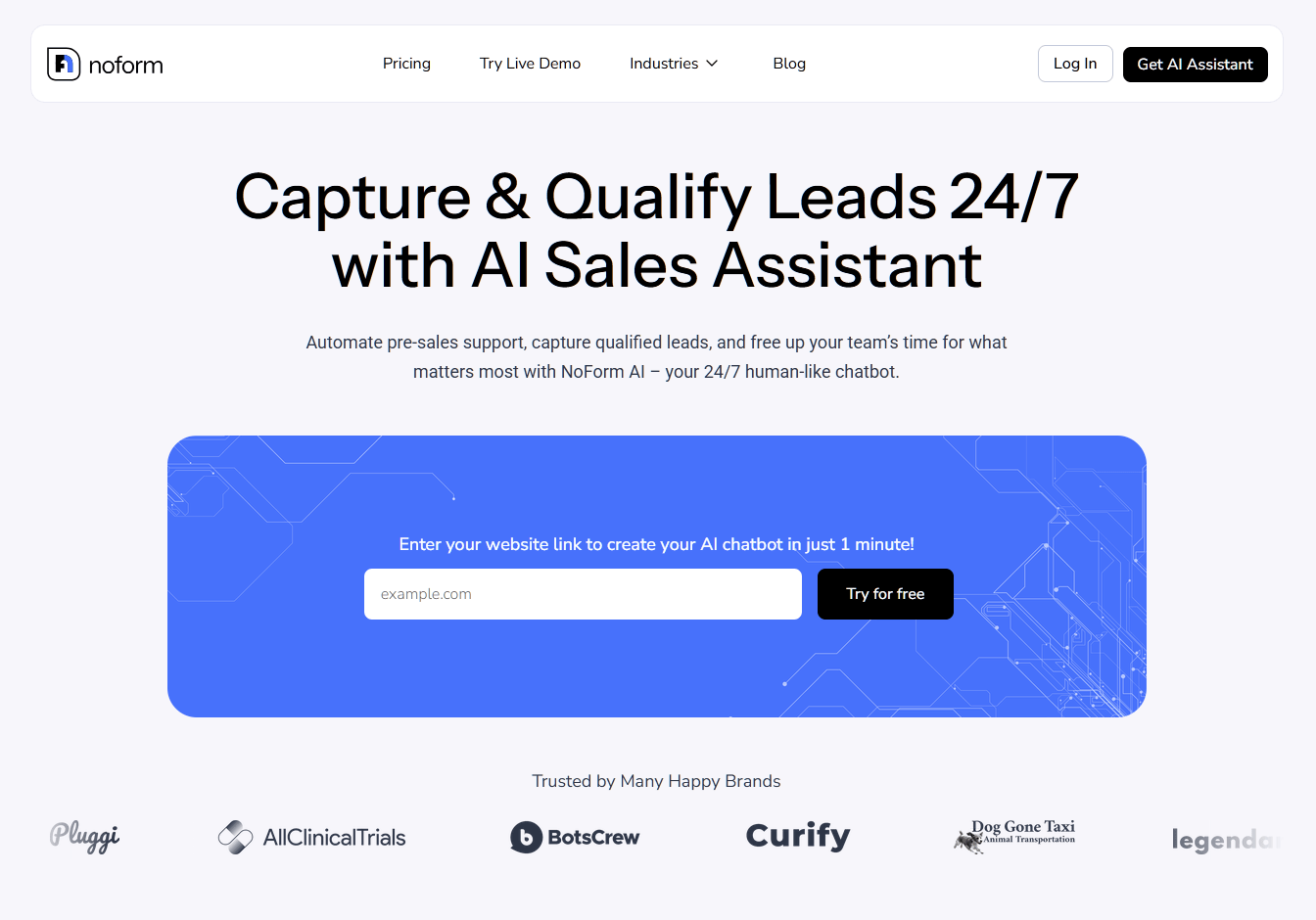 No form ai chatbot