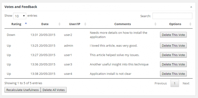Kbarticlevotingandfeedback herothemes Knowledge base voting and feedback reports