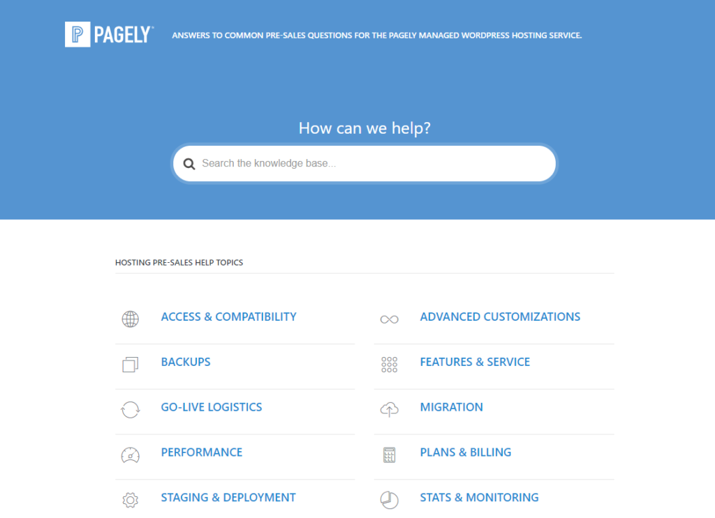 Pagely knowledge base