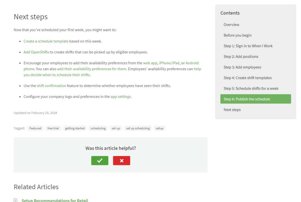 When i work knowledge base article
