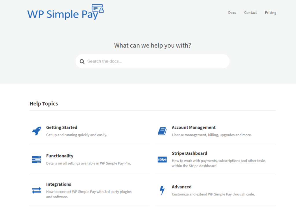 Wp simple pay knowledge base
