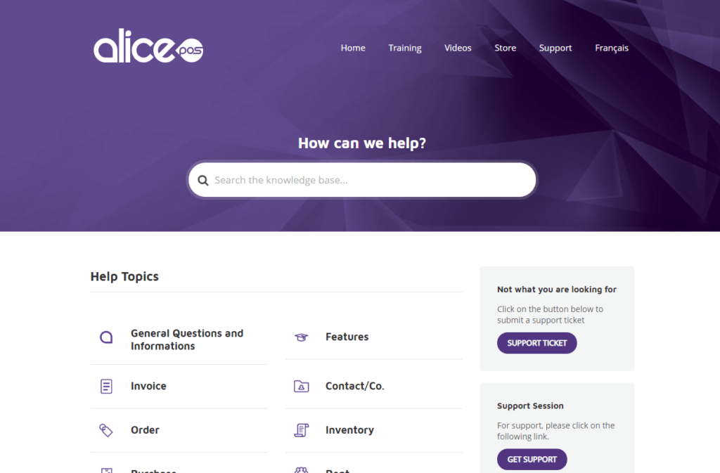 Alice pos knowledge base