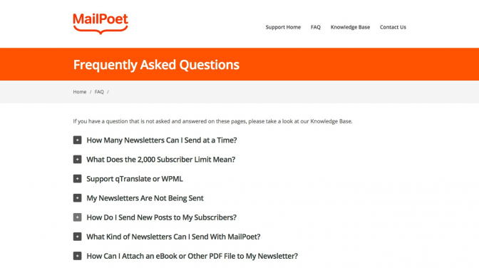 Mailpoet faq image