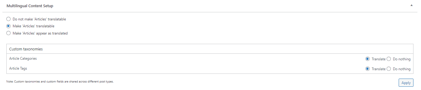 Make knowledge base articles translatable