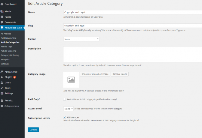 Per category restriction screen herothemes Per category restriction screen