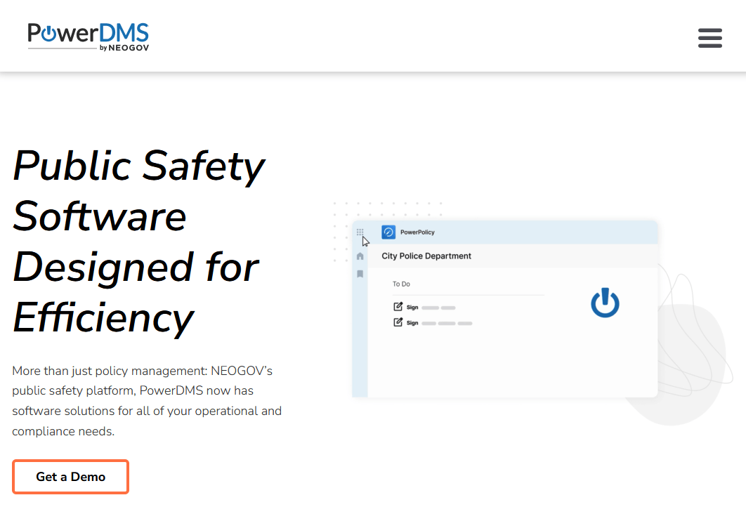 Powerdms policy manual software for public safety and