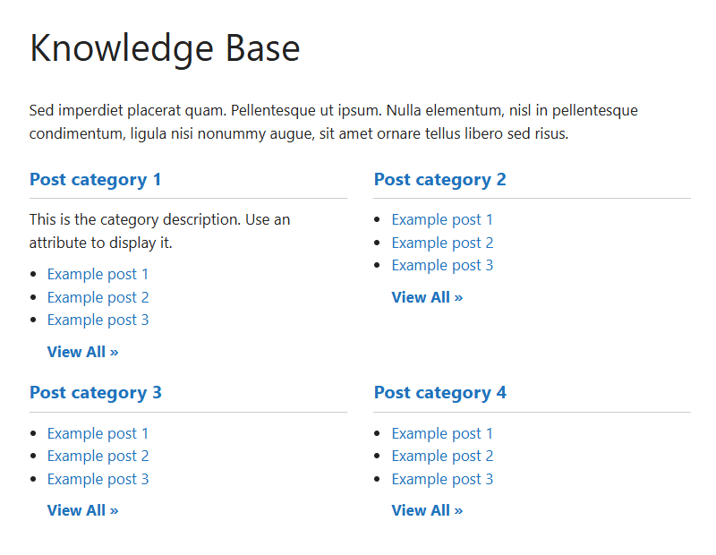 Simple knowledge base wordpress plugin