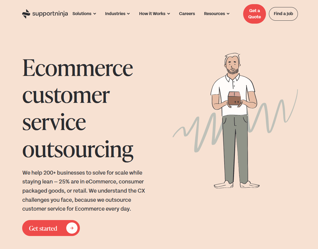 Supportninjaoutsourcingservicesforstartups herothemes Supportninja outsourcing services for startups