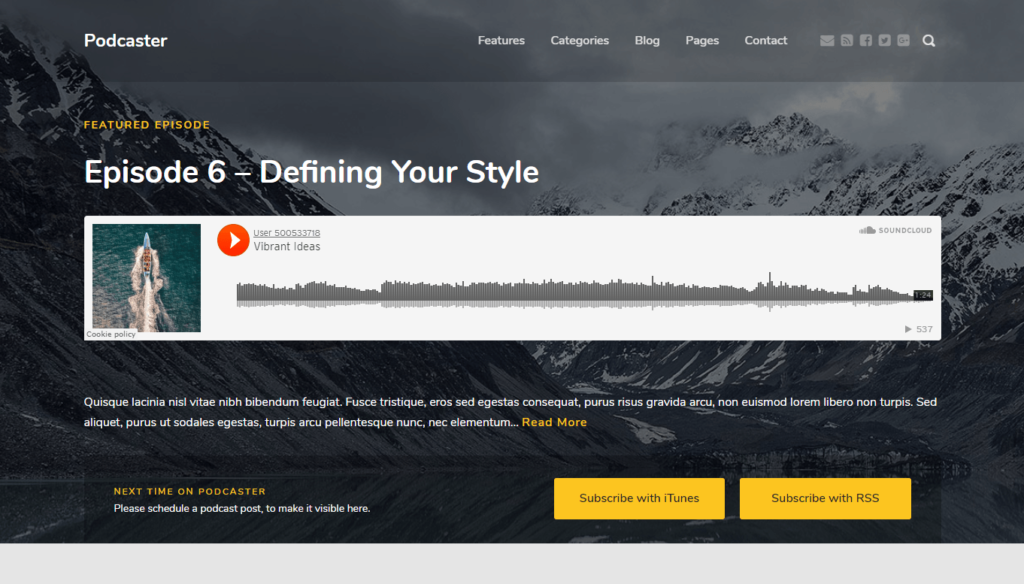 Podcaster theme