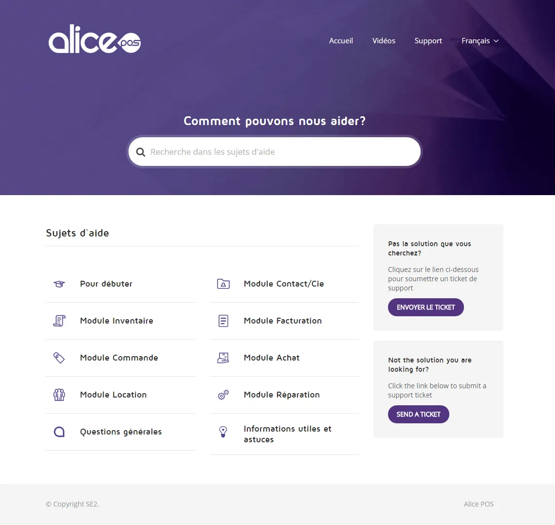 Alice POS knowledge base