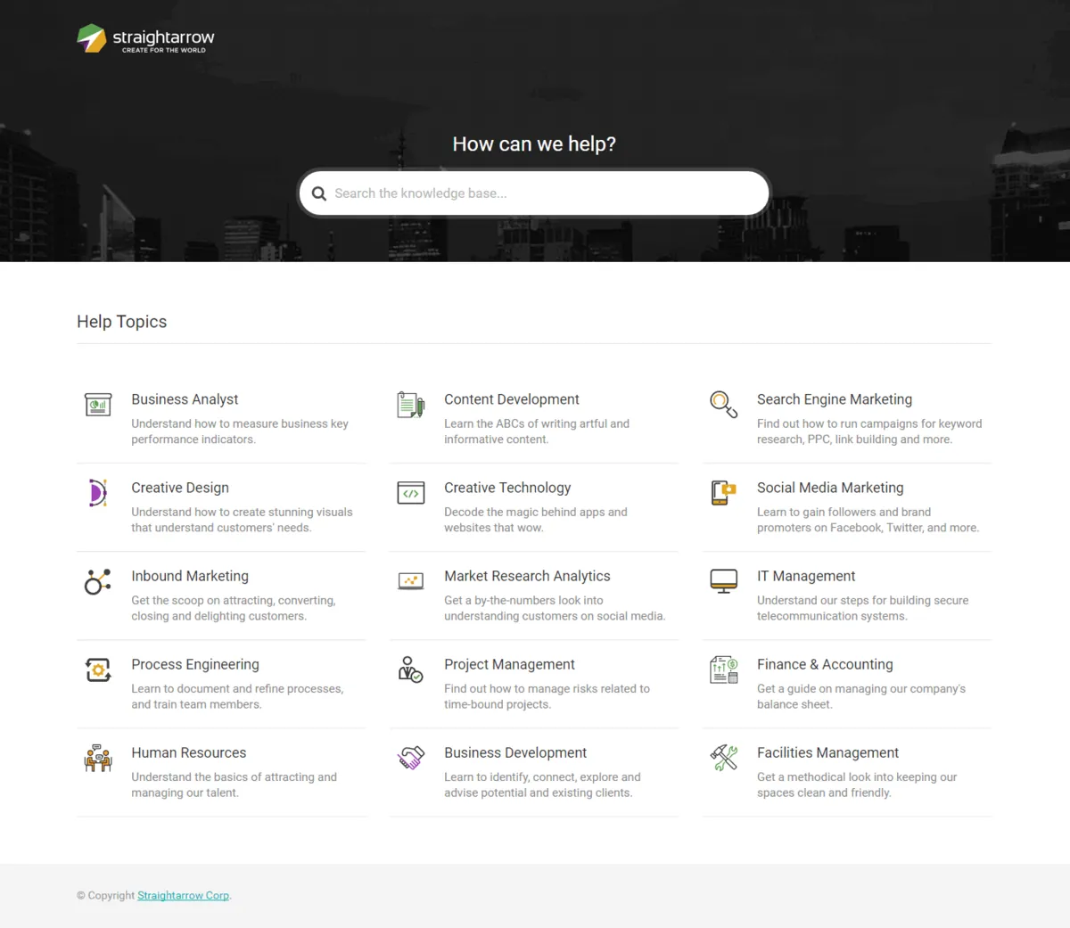 Straightarrow knowledge base