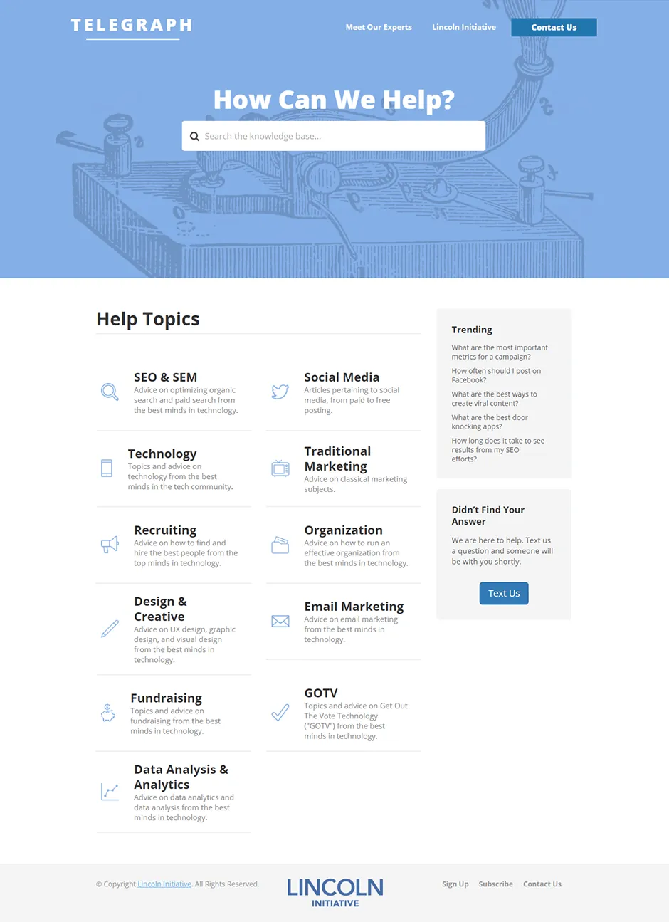 Telegraph knowledge base