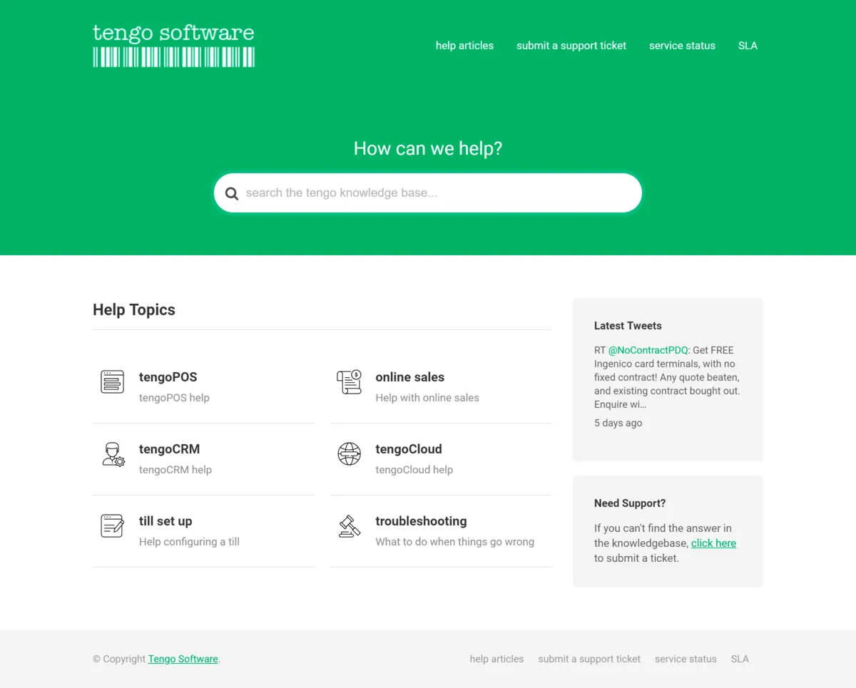 Tengo Software knowledge base