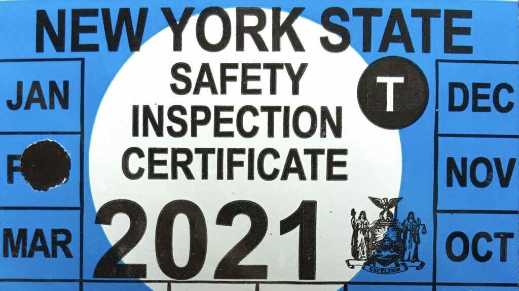 How do I get an inspection sticker in NY?