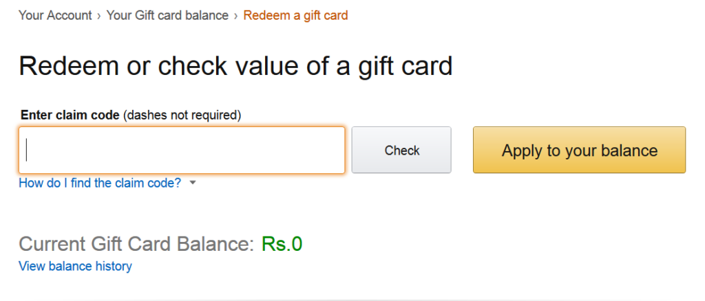 How do I use my Amazon gift card balance at checkout?