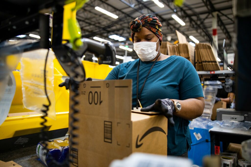 What is a blue badge at Amazon?