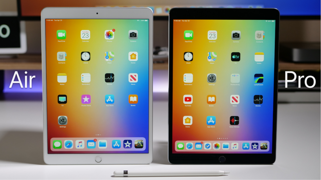 What is the difference between iPad air and iPad pro?