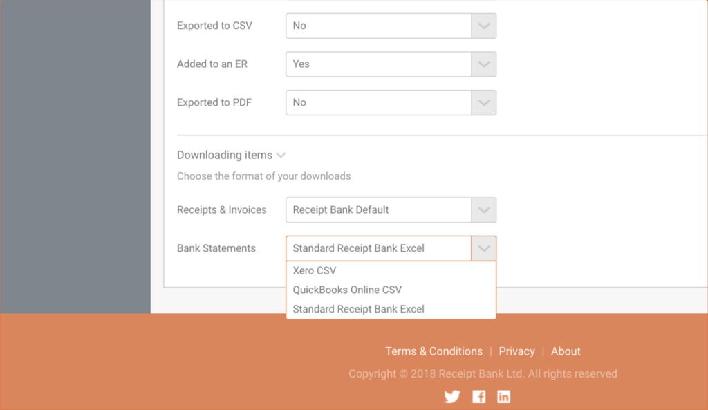 Can a bank statement be used as a receipt?