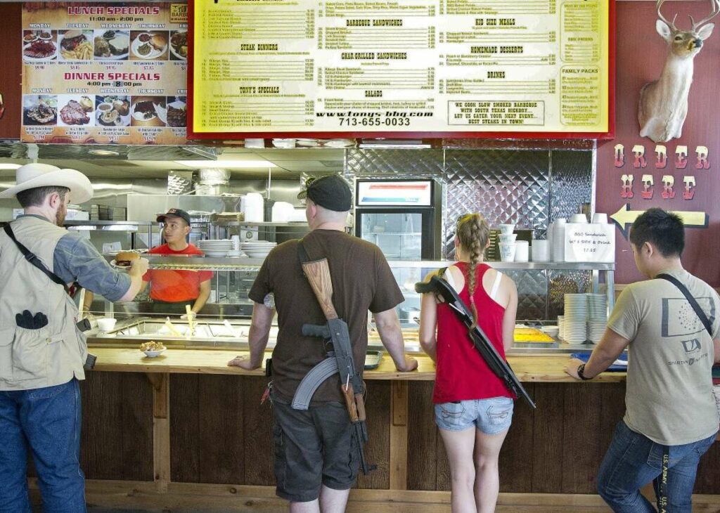 Can you open carry in Texas 2022 Walmart?