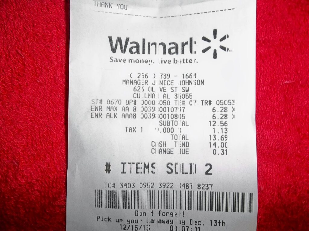 Do I need a receipt to return a battery at Walmart?