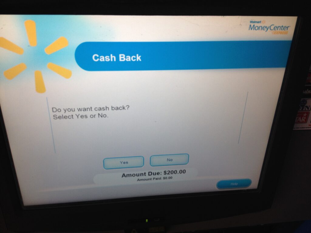 How can I get money off my Walmart card without my card?