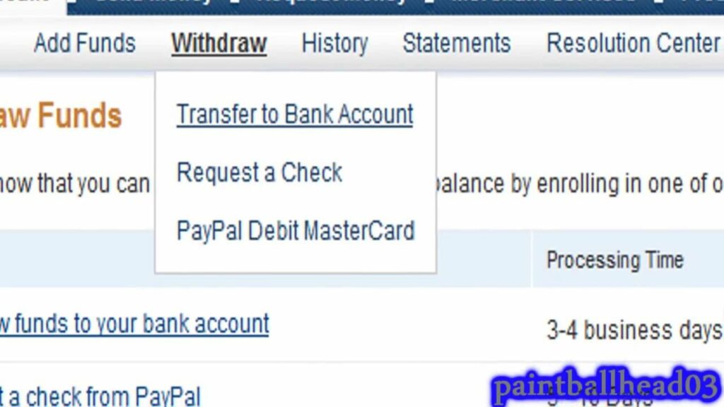 How can I withdraw money from PayPal instantly?