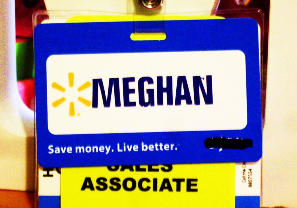 What does a yellow badge at Walmart mean?