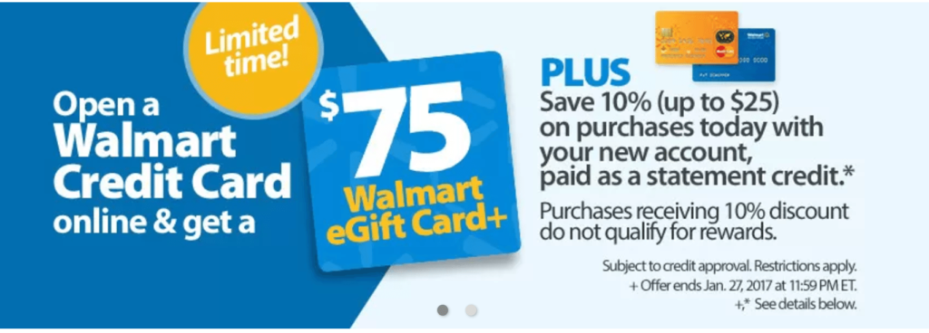 What score is needed for Walmart credit card?