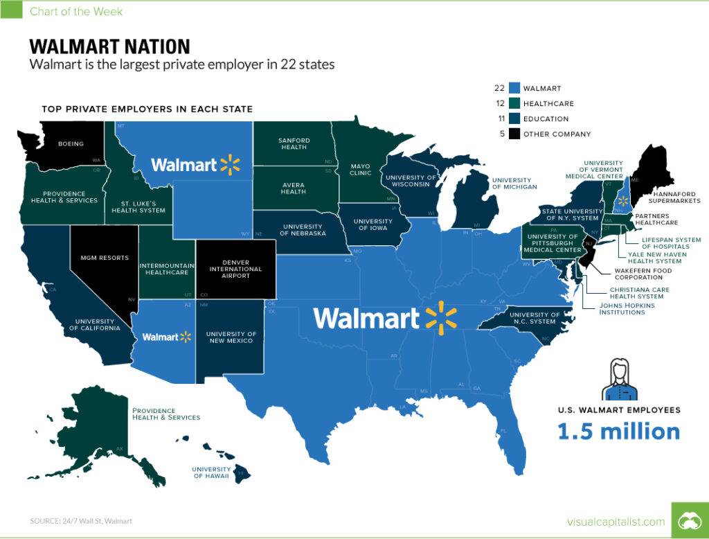 What state has the most Walmart stores?