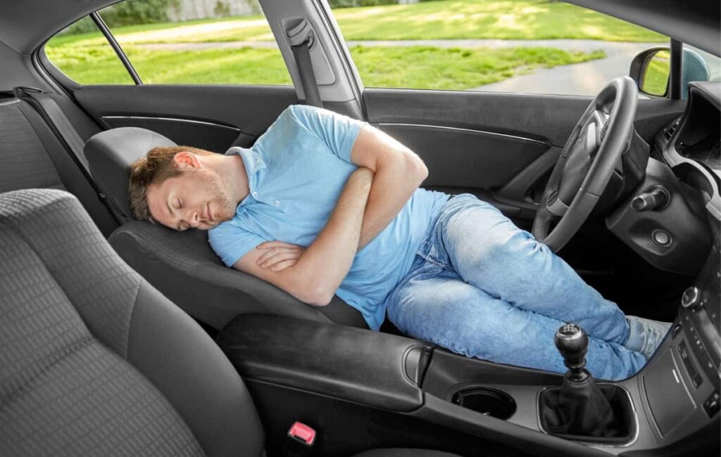 Where can you legally sleep in your car in California?