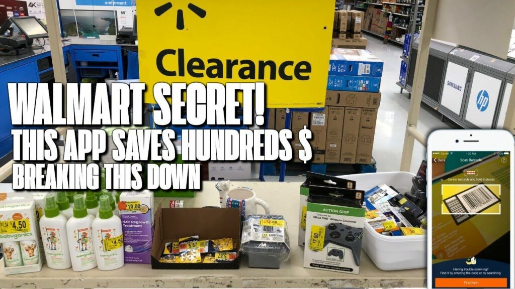 Where is the hidden clearance on the Walmart app?